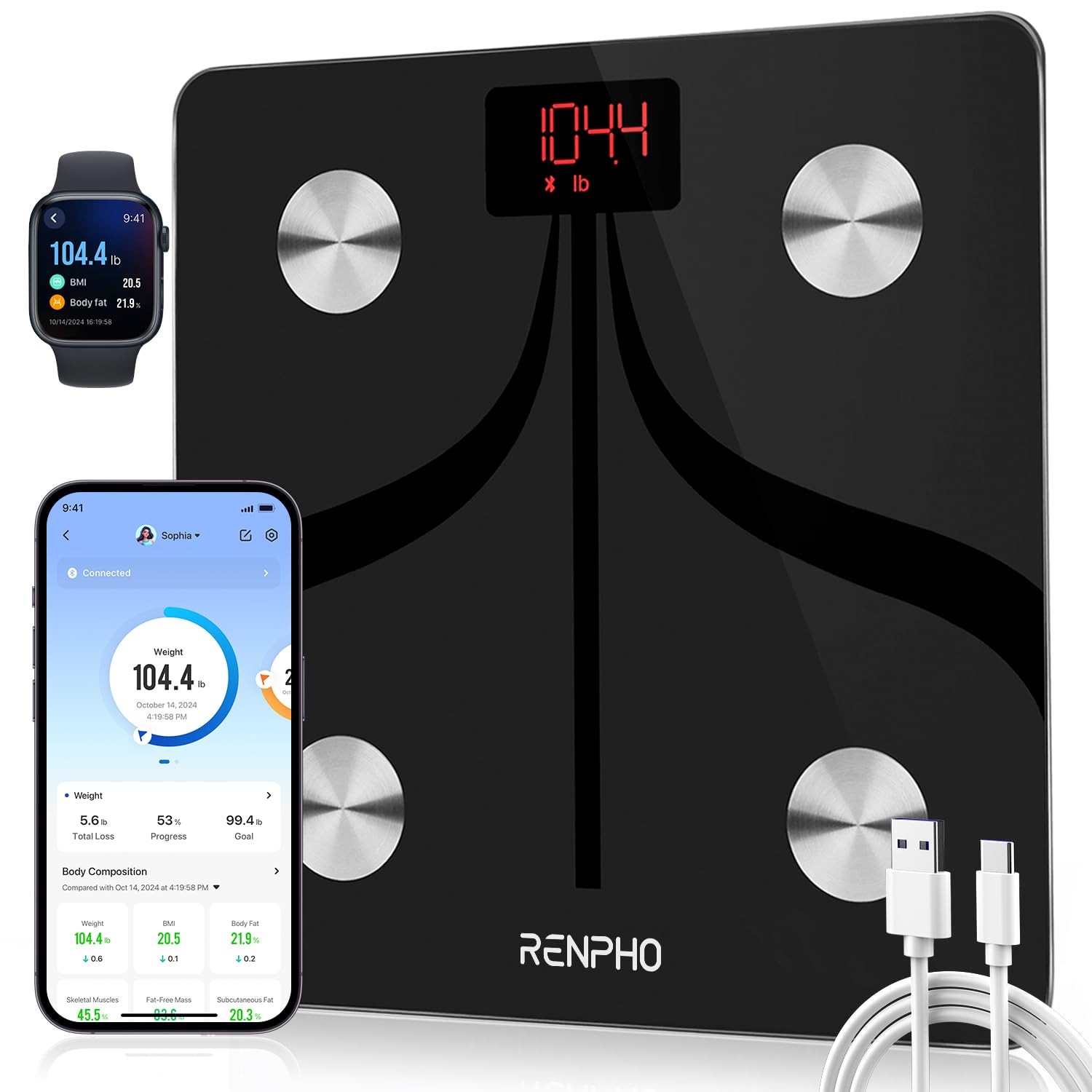 Renpho Ellis 1 Smart Scale For Body Weight