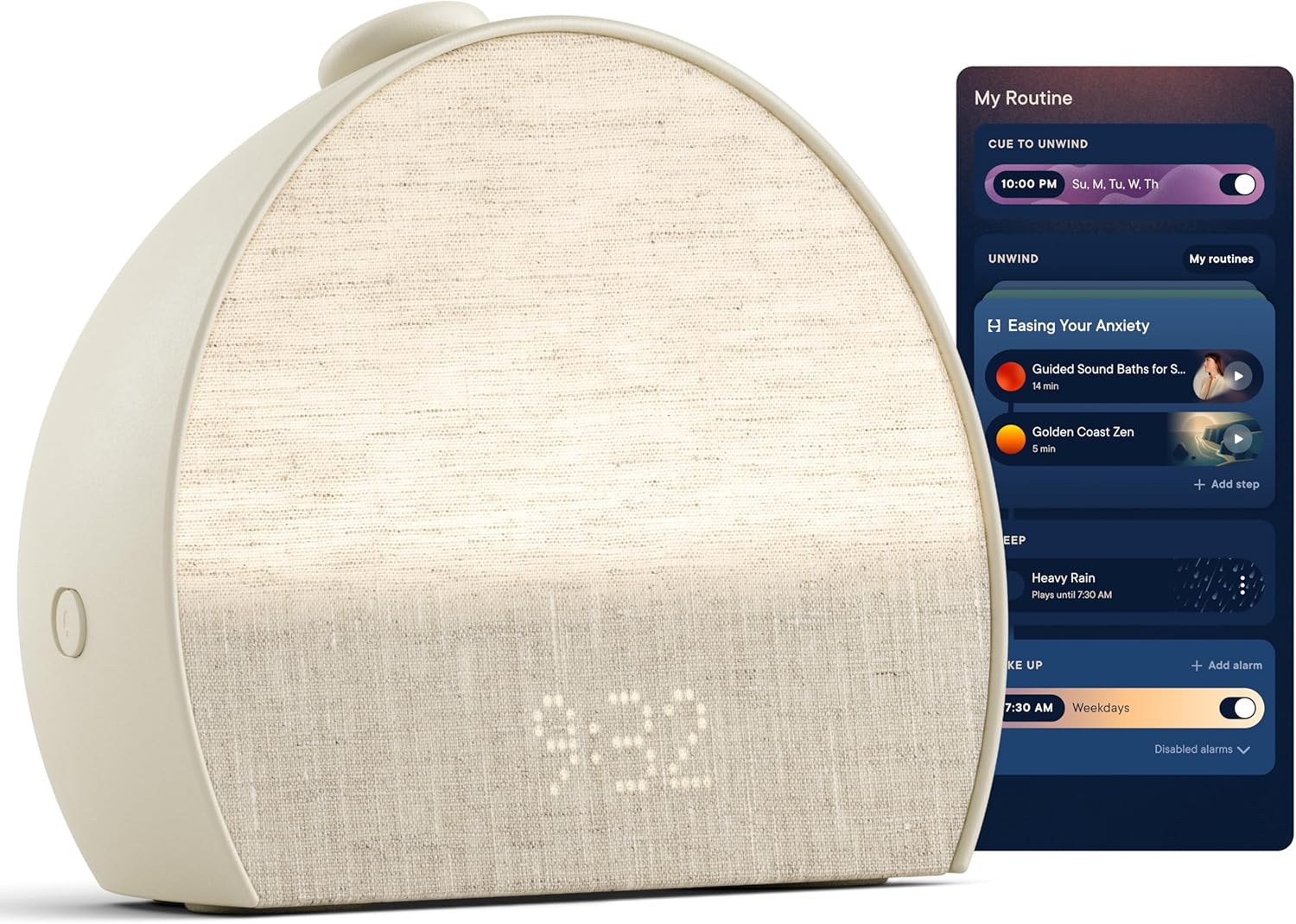 81charmpz1l.hatch Restore 3 Sunrise Alarm Clock Sound Machine Smart Light Putty   White Noise Screen Free Sleep Routine