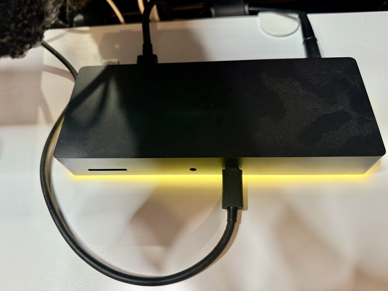 Razer Docking station plugged in