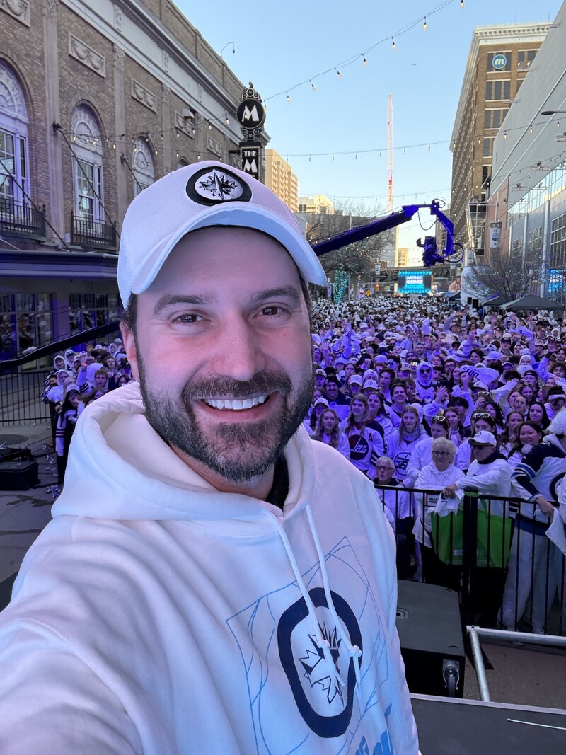 Winnipeg Jets Whiteout Camera Sample Selfie