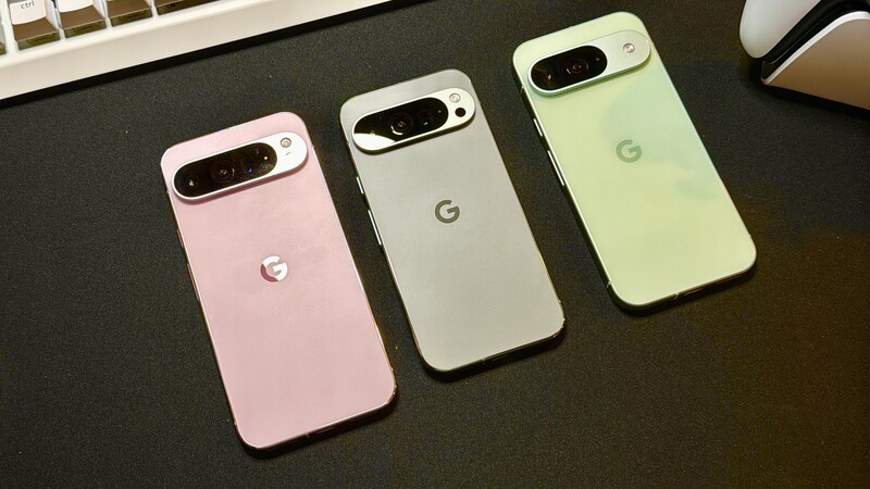 Pixel 9 Lineup On Black Table