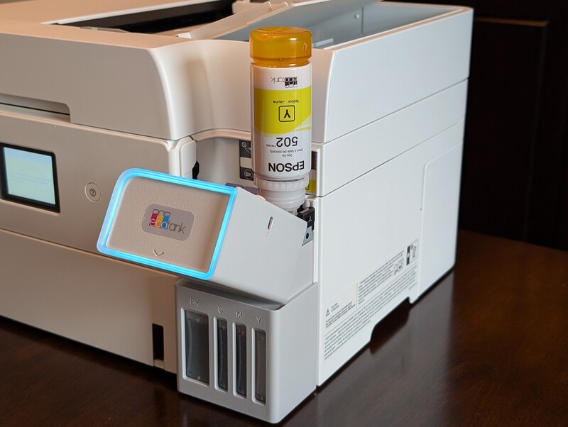 Epson Ecotank Et 4950 Wireless Printer Filling Yellow Tank