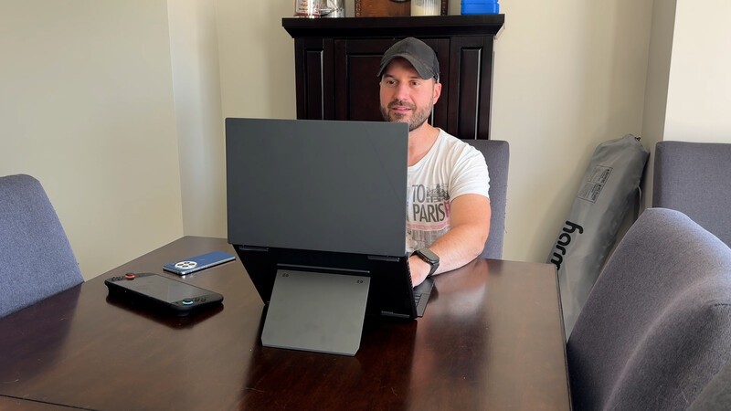 Hero Drew Working With Asus Zenbook Duo