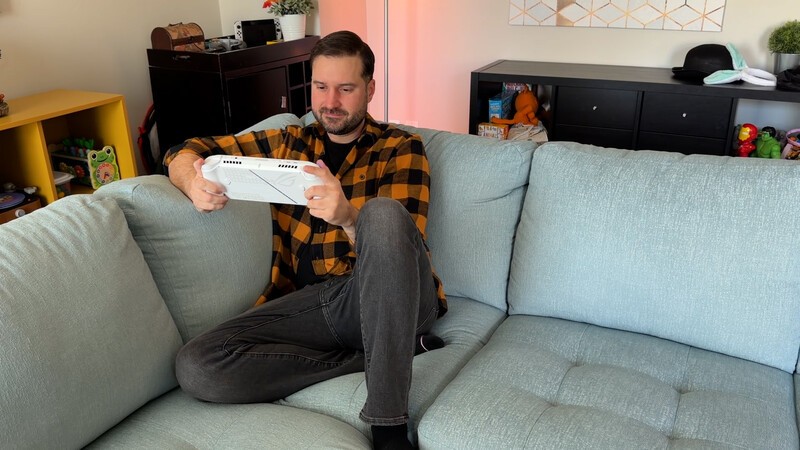 Drew Gaming On Couch With Ally