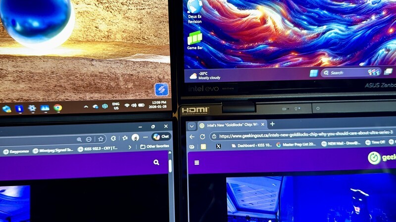 Asus Zenbook Duo 2025  2026 Screen Bezel Comparison