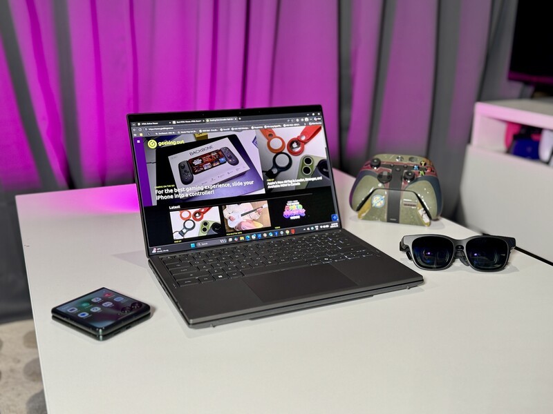 Asus Zenbook Duo 2026 Laptop Mode Purple Hero