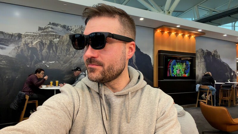 Viture Beast Airport Glasses On