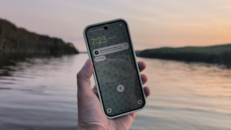 Satellite Connection On Pixel 9 Pro On Lake In Ontario