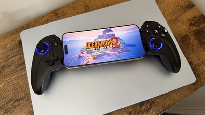 For the best gaming experience, slide your iPhone into a controller!