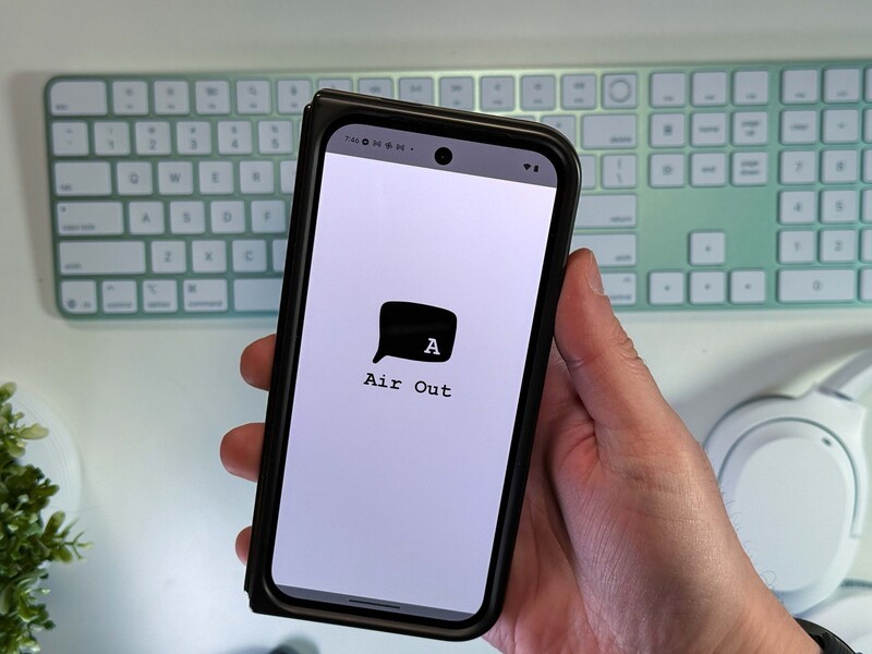 Airout App Logo Screen Green Keyboard Hero Pixel 9 Pro Fold