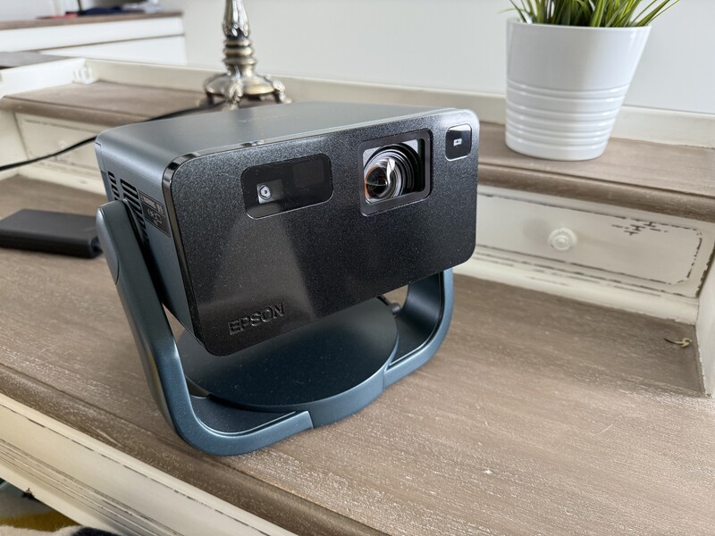 Epson EF22 on desk side view